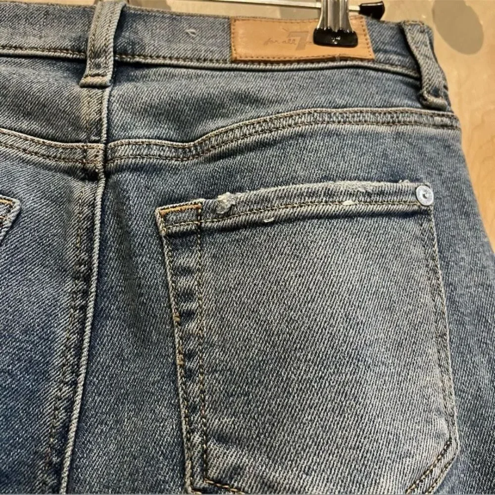 7 For All Mankind High Rise Kick Flare Scalloped Hem Jeans – Size 26 - Picture 10 of 11